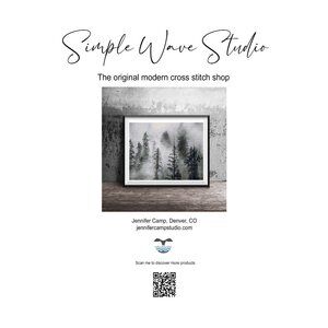 Foggy Mountain Aspen Trees Full Cover Landscape Counted Cross Stitch Leaflet NEW